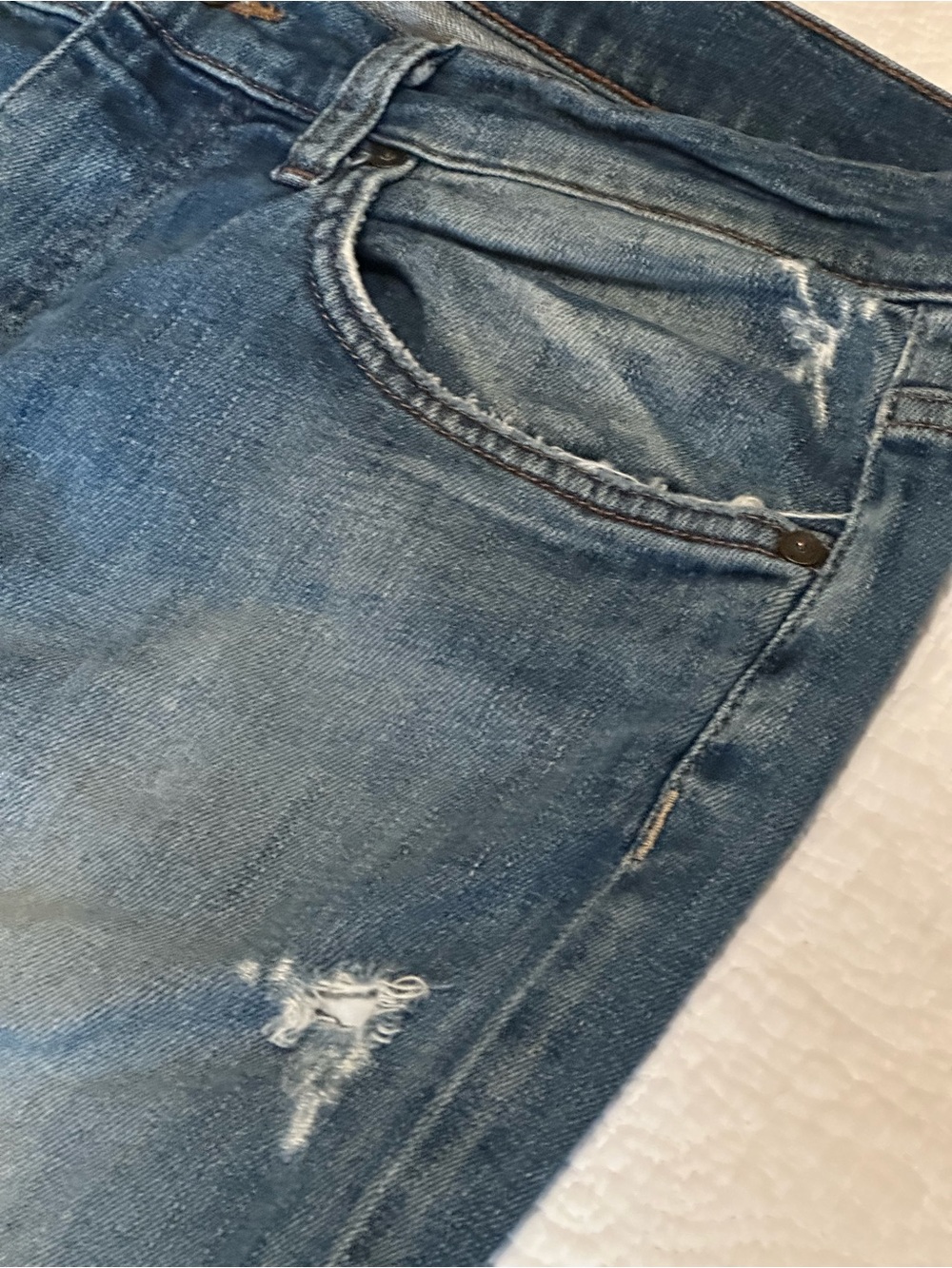 Joe’s Jeans Mens Classic Fit Bootcut Jean Medium Wash Distressed Faded Denim 32 - Picture 5 of 9